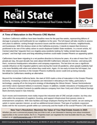 Cover of the Commercial newsletter for January 2025